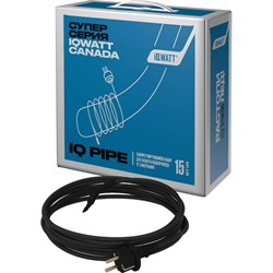 Саморегулирующийся комплект для защиты водопровода от замерзания IQWATT IQ PIPE - фото 15633167