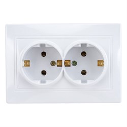 Двойная розетка INTRO Plano - фото 15659795