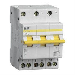 Трехпозиционный выключатель-разъединитель IEK ВРТ-63 - фото 15681521