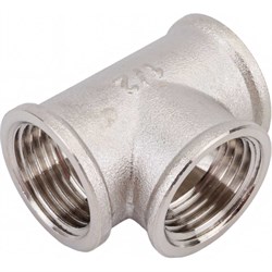 Латунный никелированный тройник STI D190-00074 - фото 15700949