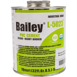 Клей для труб ПВХ больших диаметров AQUAVIVA Bailey L-5023 - фото 15706104