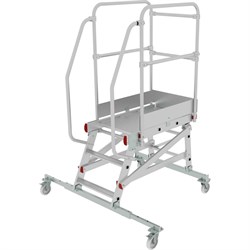 Передвижная односторонняя лестница-подмости НОВАЯ ВЫСОТА NV 5510 - фото 15712218