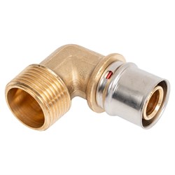 Угольник-переходник для металлопластиковых труб прессовой STOUT Sfp-0011-000126 - фото 15787239