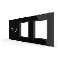 Панель для сенсорного выключателя и двух розеток LIVOLO BB-C7-C2/SR/SR-12 - фото 15863352