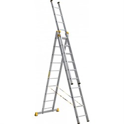 Профессиональная трехсекционная лестница Алюмет P3 9310 - фото 15882499