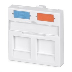 Вставка для 2 модулей формата Keystone Jack Cabeus FP-45-2M - фото 15893311