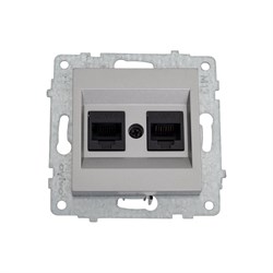 Механизм компьютерной 2-местной розетки rj45 OVIVO CAT6 - фото 15949724