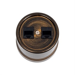 Информационная двойная розетка Bironi B1-302-25 - фото 15975510