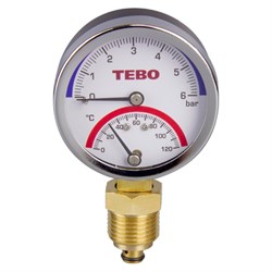 Радиальный термоманометр TEBO T-АБ.Т.503.12.6.CN - фото 15981552