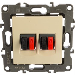 Двойная розетка аудио ЭРА 12-3112-02 - фото 16076469