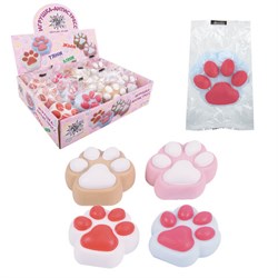 Игрушка-антистресс "КОШАЧЬЯ ЛАПКА", 6х6 см, ассорти 4 цвета, JOLLY JOT (ДЖОЛЛИ ДЖОТ), 665805 - фото 16092121