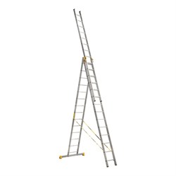 Алюминиевая трехсекционная лестница Алюмет Серия Р3 - фото 16101665