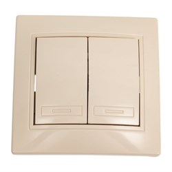 Двухклавишный переключатель INTRO 110702 10А250В - фото 16107162