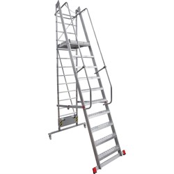 Передвижная складная лестница НОВАЯ ВЫСОТА 3540110 - фото 16126777