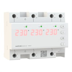 Трехфазное реле напряжения Welrok D6-63 red - фото 16185862