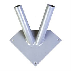 Кронштейн настенный для флагов на два древка, три точки крепления, металл, шк.40184 - фото 16200342