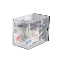 Двухконтактное промежуточное реле DEKraft пр-102 - фото 16204771