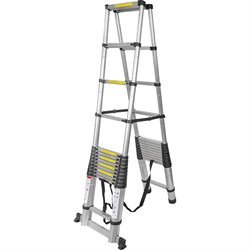 Телескопическая алюминиевая двухсекционная лестница-стремянка Forsage F-UP410-2 - фото 16222019