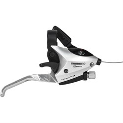 Шифтер/ручка тормоза Shimano ST-EF50-8R, правая, 8-передач, трос 2000мм, серебристый - фото 16222434
