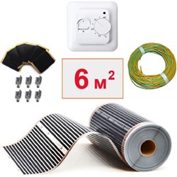 Пленочный электрический теплый пол ТеплоСофт 6 м2 пленка100 6метров - фото 16242526