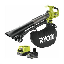 Бесщеточный садовый пылесос-воздуходувка Ryobi ONE+ 18В RY18BVXA-150 - фото 16250342