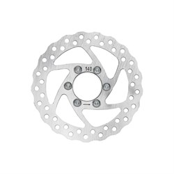 Ротор тормоза Juchuang ZDE-140M 140мм, адаптер под резьбовое крепление, серебристый - фото 16267333