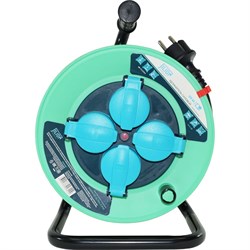 Удлинитель на катушке Jilion UK-4g-50m-Z-IP44 с 4 евророзетками IP44 (с/з) 50м - фото 16328498