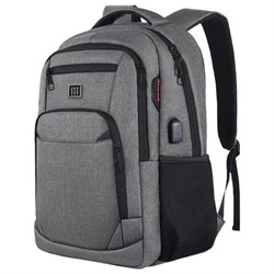 Рюкзак HEIKKI SECURE (ХЕЙКИ) универсальный, отделение для ноутбука, серый, 46x31x19 см, 273895 - фото 16371163