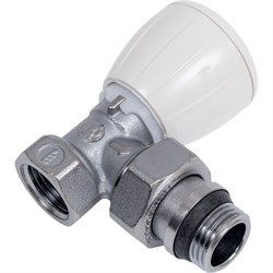 Хромированный, угловой микрометрический термостатический клапан Giacomini R421X133 - фото 16403923