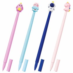 Ручка фигурная силиконовая шариковая FUNSTER (ФАНСТЕР) "SILICONE MIX", СИНЯЯ, корпус ассорти, узел 0,7 мм, линия письма 0,35 мм, 144370 - фото 16409612