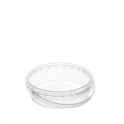 Банка с крышкой 285 мл, пластиковая под пресервы, с контрольным замком, диаметр 122 мм, ВЗЛП, 1213КП - фото 16416605