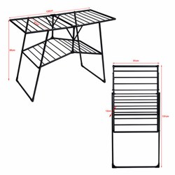 Сушилка напольная для белья раскладная, 4 зоны, 2 уровня, 22 метра, LAIMA HOME QUATRO BLACK, 700475 - фото 16416646