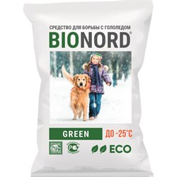 Реагент антигололедный 23 кг BIONORD Green, до -25 °С, хлорид натрия и кальция, МИНПРОМТОРГ - фото 16416671