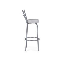 Барный стул Woodville Kuroda белый мрамор, светлый мусс - фото 16432831