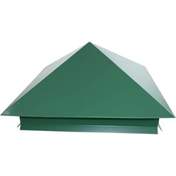 Металлический колпак на столб ПРОФМЕТСТИЛЬ 619 - фото 16467221