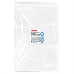 Пакеты БОПП с клеевым клапаном, КОМПЛЕКТ 100 штук, 25х35 + 4 см, 30 мкм, с усиленным швом, BRAUBERG, 700409 - фото 16475396