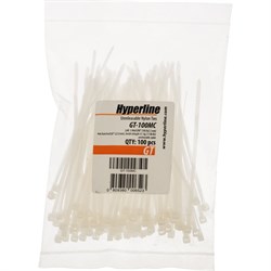 Нейлоновая неоткрывающаяся стяжка Hyperline GT-100MC - фото 16505036