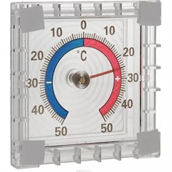 Биметаллический квадратный оконный пластиковый термометр Добропаровъ 4444066 - фото 16526032