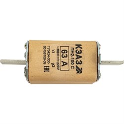 Вставка плавкая КЭАЗ ПН2 100 С 63А У3 - фото 16526756