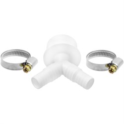 Двойной штуцер для сливного шланга стиральных машин MasterProf ИС.110666 - фото 16532901