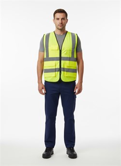 Жилет сигнальный ProfLineLeader СОП-4 (тк.Полиэфир,130), желтый - фото 16559377