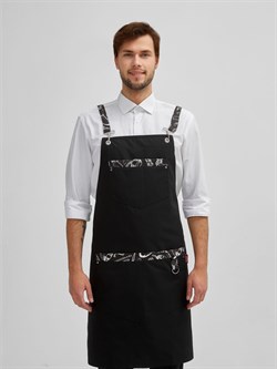 Фартук с грудкой универсальный Прага (тк.Форвард,210), черный (023) - фото 16559587