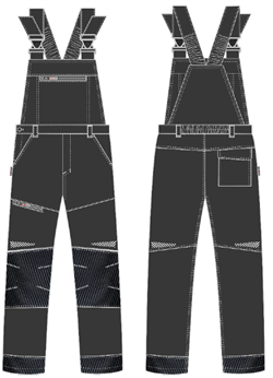 Полукомбинезон ProfLineSpecialist (тк.Смесовая,240), черный - фото 16559592