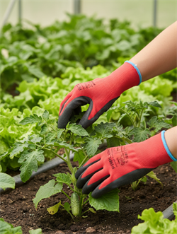 Перчатки ProfLineSpecialist нейлоновые с РЛ-покрытием, красный - фото 16559666