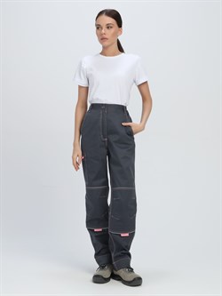 Брюки женские ProfLineSpecialist (тк.Смесовая,240), серый/розовый - фото 16559775