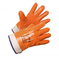 Перчатки АМПАРО™ Арктика крага с ПВХ крошкой (хлопок+поролон+ПВХ), 438677 - фото 16559796