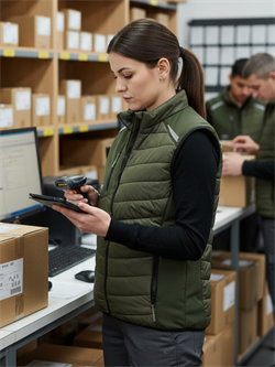 Жилет утепленный ProfLineLeader (тк.Нейлон/Софтшел), хаки - фото 16559805