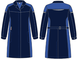 Халат женский ProfLineSpecialist (тк.Смесовая,240), т.синий/васильковый - фото 16559828