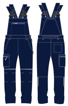 Полукомбинезон женский ProfLineSpecialist (тк.Смесовая,240), т.синий/васильковый - фото 16559883