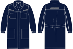 Халат ProfLineSpecialist (тк.Смесовая,240), т.синий - фото 16559896